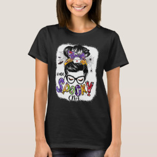 T-shirt Un Éffrayant CNA Messy Bun Happy Halloween 1