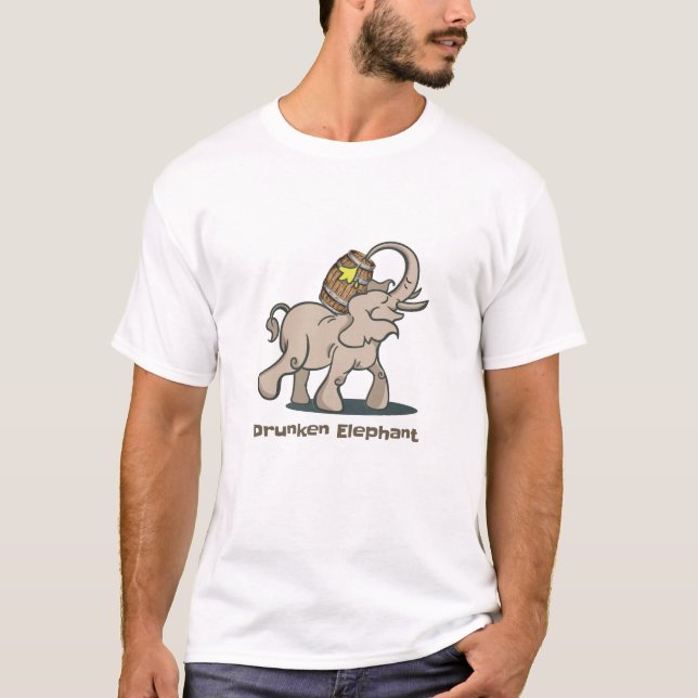 T-shirt Un éléphant fou ressuscite Peekaboo (Devant)