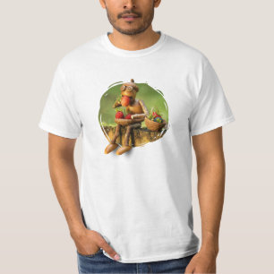 T-shirt Un elfe d'Acorn mangeant des fraises dans la forêt