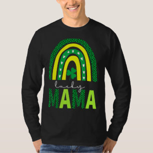 T-shirt Un Empreinte de léopard Lucky Mama Rainbow St Patr