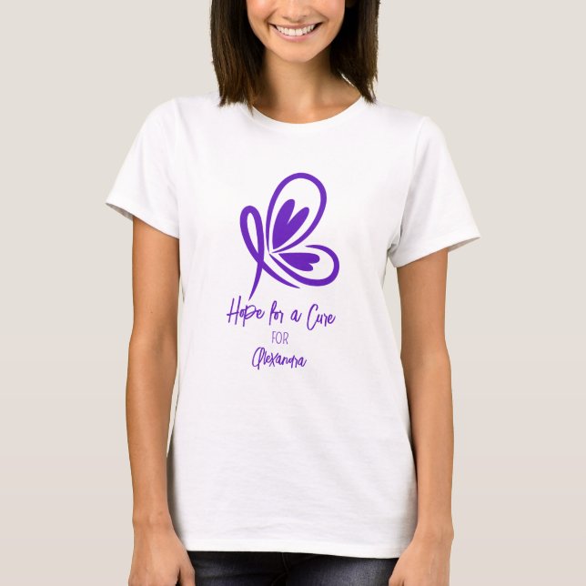 T-shirt Un espoir de guérison du cancer pancréatique (Devant)