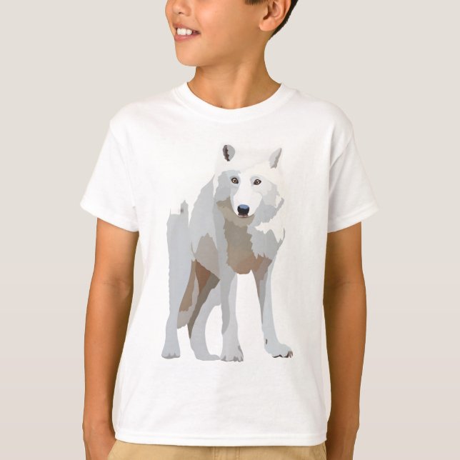 T-shirt Un est pour le loup arctique (Devant)