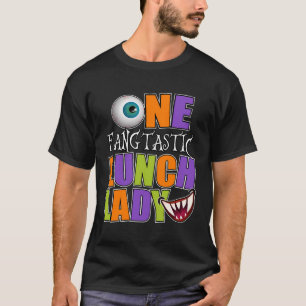 T-shirt Un Fangtastic déjeuner Lady Cafeteria Crew Hallowe