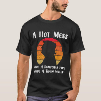 T-shirt Un Feu De Poubelle À L'Intérieur D'Un Train Était