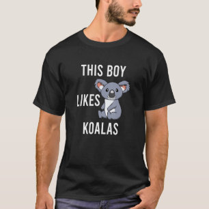 T-shirt Un Garçon Aime Koalas Cute Koala Faune Eucalyptus