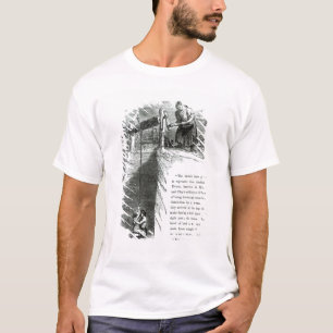 T-shirt Un garçon et une fille étant enroulés vers le h