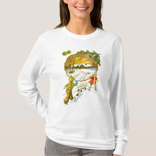 T-shirt Un garçon lance une boule de neige