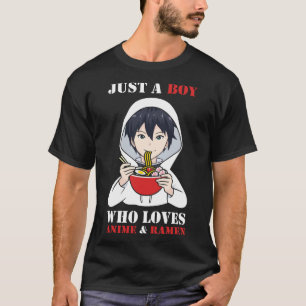 T-shirt Un garçon qui aime Anime et Ramen