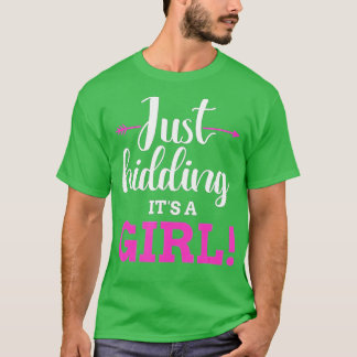 T-shirt Un genre drôle révèle une blague c'est une fête de