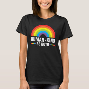 T-shirt Un genre humain à la fois LGBTQ Pride Lesbian Rain