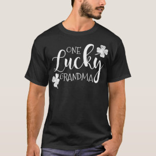 T-shirt Un Grand-Mère chanceux Quatre feuilles Clover Sain