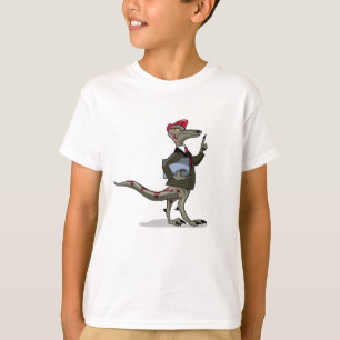 T-shirt Un Greffier De Caricature Iguanodon.