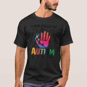 T-shirt Un gros morceau de mon coeur a l'autisme et c'est