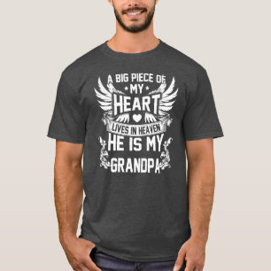 T-shirt Un Gros Morceau De Mon Coeur Vit Au Ciel Il Est Mo