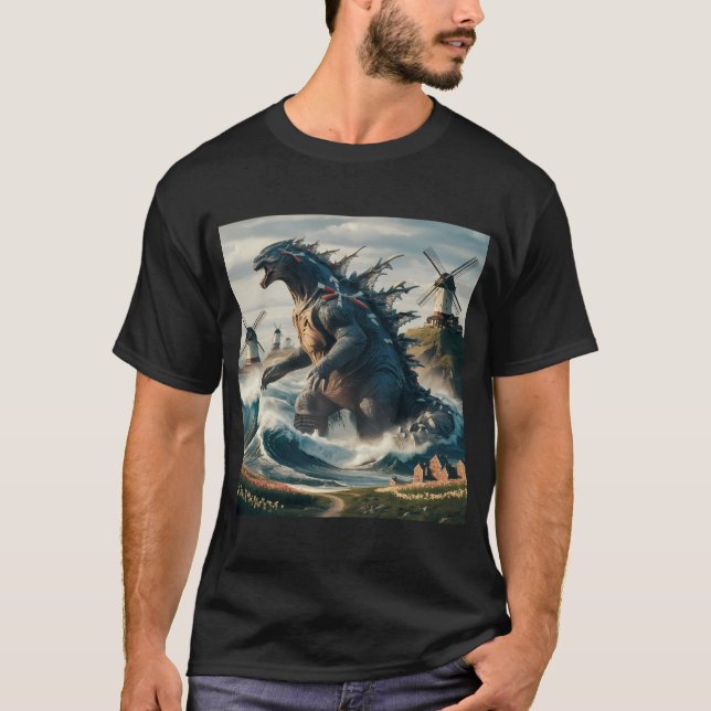 T-shirt Un hollandais géant Kaiju Titan, émergeant du oc (Devant)