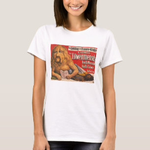 T-shirt Un Homme Avec Tête Lion Lecture Shakespeare, 1913.