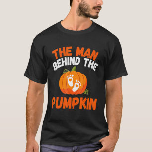 T-shirt Un Homme Drôle Derrière La Grossesse Citrouille D'