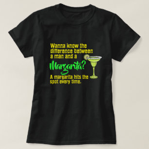 T-shirt Un homme drôle et une Margarita a frappé la tache