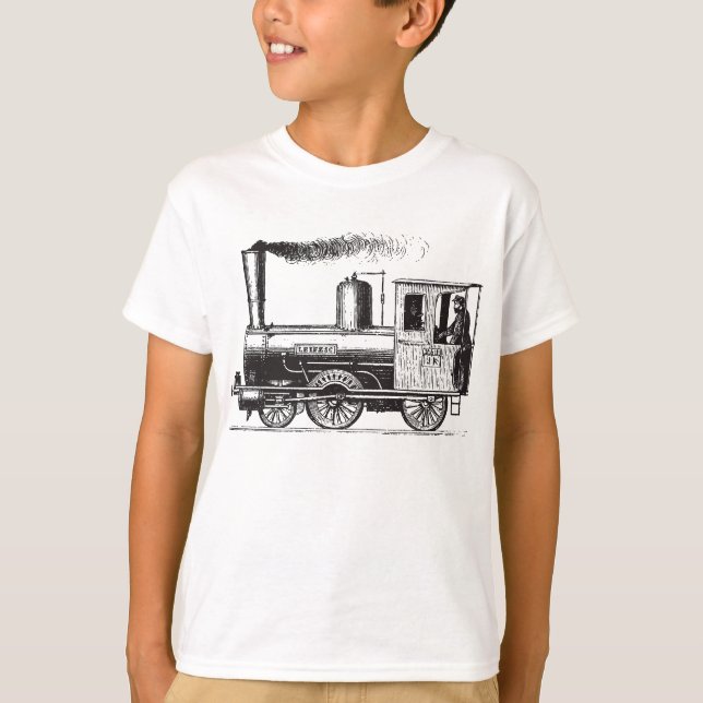 T-shirt Un homme et sien train - noir (Devant)