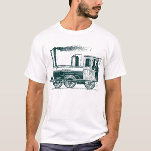 T-shirt Un homme et son train - Dk Green
