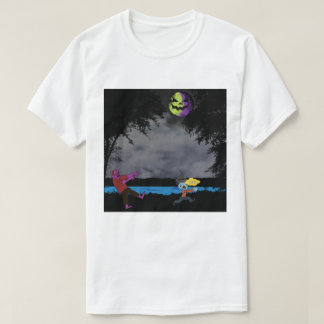 T-shirt Un homme poursuivi par des zombies