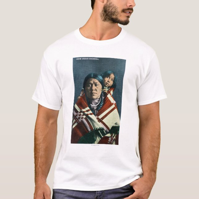 T-shirt Un Indien Madonna de corneille et enfant (Devant)