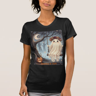T-shirt Un joli fantôme sur l'Halloween saignant dans le s