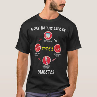 T-shirt Un Jour Dans La Vie De Type 1 Sensibilisation Au D