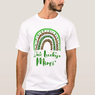T-shirt Un jour Lucky Mimi irlandais Rainbow Leopard Patri