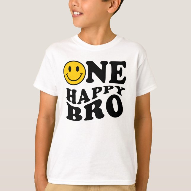 T-shirt Un Joyeux Bro Jaune Correspondant Un Anniversaire  (Devant)