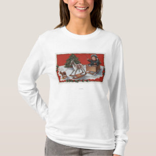 T-shirt Un joyeux ChristmasKid dans un traîneau de