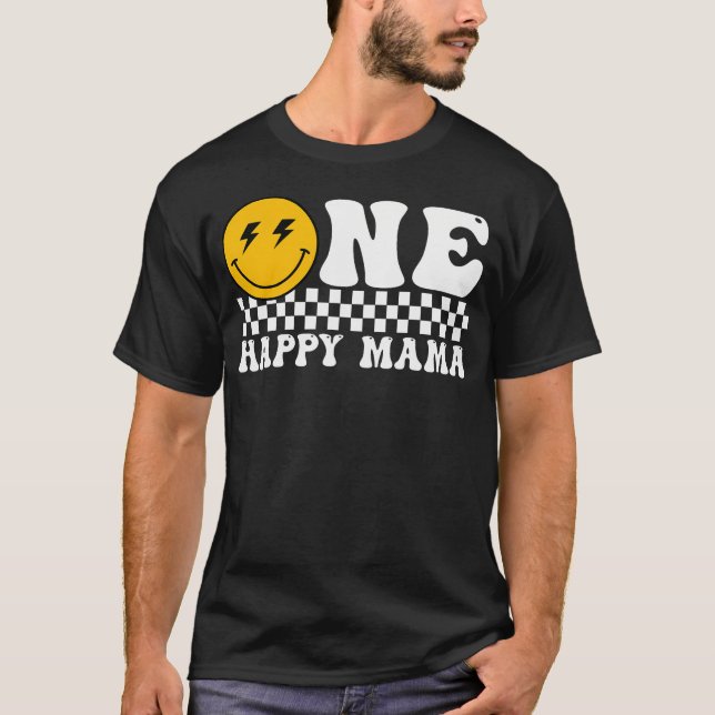 T-shirt Un joyeux Dude Mama 1EBirthday Family Matching (Devant)