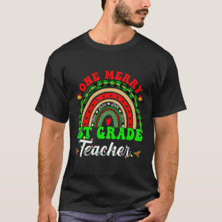 T-shirt Un Joyeux Enseignant 1Ème Année Noël Funky Enseign