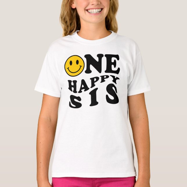 T-shirt Un Joyeux Sis Jaune Correspondant Un Anniversaire  (Devant)