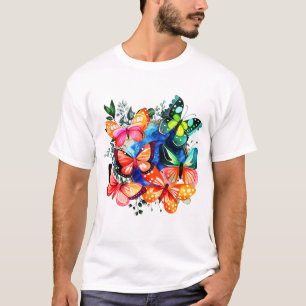 T-shirt Un Kaléidoscope De Papillons
