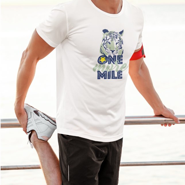 T-shirt Un kilomètre de plus Motivational Blue Tiger Homme (Créateur téléchargé)