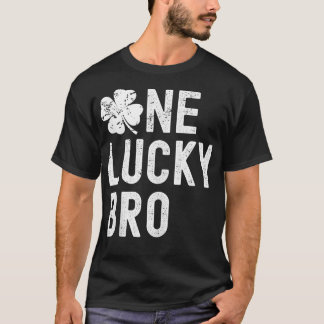 T-shirt Un Lucky Bro Funny Matching Famille St patrick Da