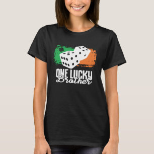 T-shirt Un Lucky Brother Dice Jeu Famille Groupe Correspon
