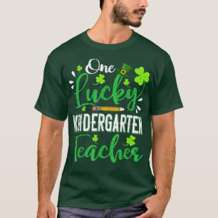 T-shirt Un Lucky jardin d'enfants enseignant Shamrock cray