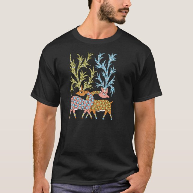 T-shirt Un madhubani art Deere..... (Devant)