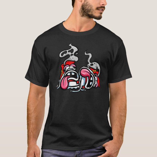 T-shirt Un Marathonien Coure Des Chaussures Après Avoir Co (Devant)