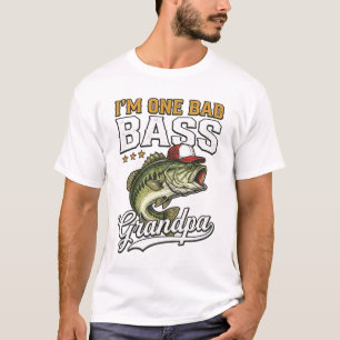 T-shirt Un mauvais grand-père de basse pêche design vector
