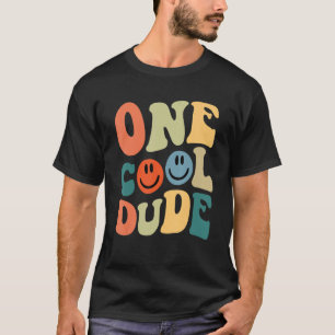 T-shirt Un Mec Cool 1er Anniversaire Pour Boys Retro