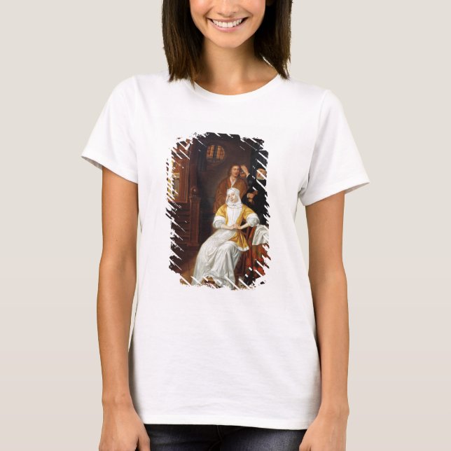 T-shirt Un médecin visite une jeune dame dans une chambre  (Devant)