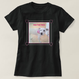 T-shirt Un mignon chien rose sucré rose de photo