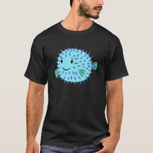 T-shirt Un mignon petit poisson-globe nage vers vous et ri