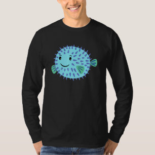 T-shirt Un mignon petit poisson-globe nage vers vous et ri