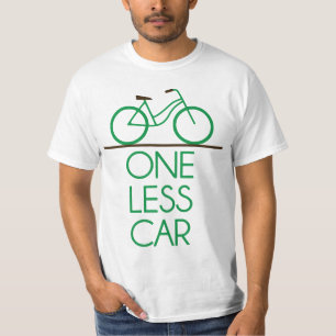 T-shirt Un moins de bicyclette amicale de la terre de