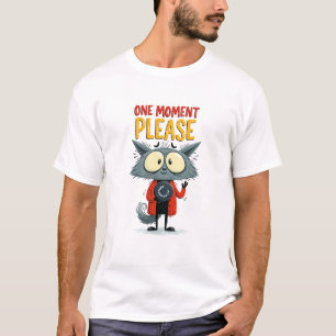 T-shirt Un Moment S'il Vous Plaît Cadeau Drôle de Chat pou