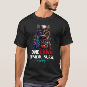 T-shirt Un Mot Clinique Infirmière Maman Chat Coloré Migno